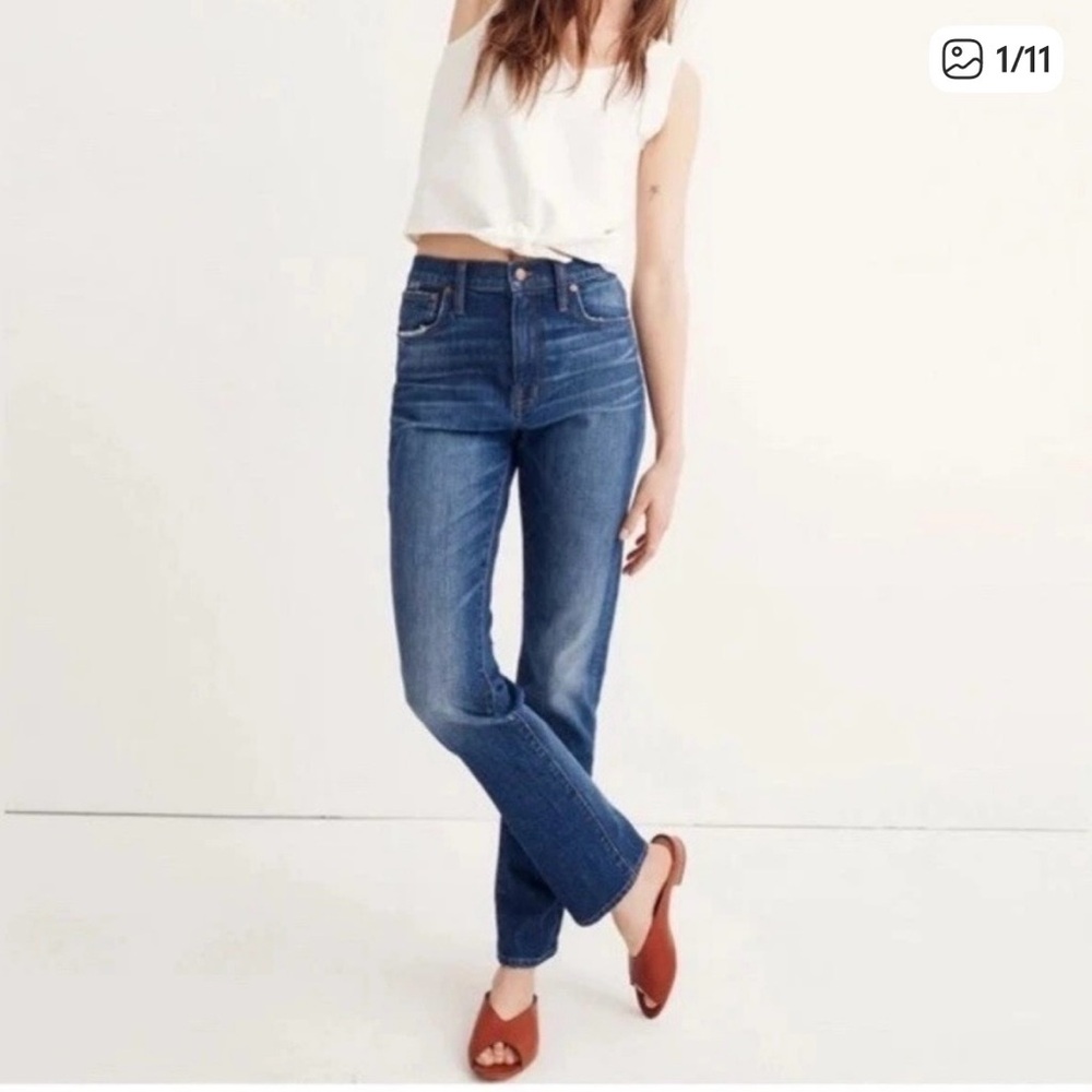 Madewell The High Rise Slim Boy Jean Medium Wash. Size 29